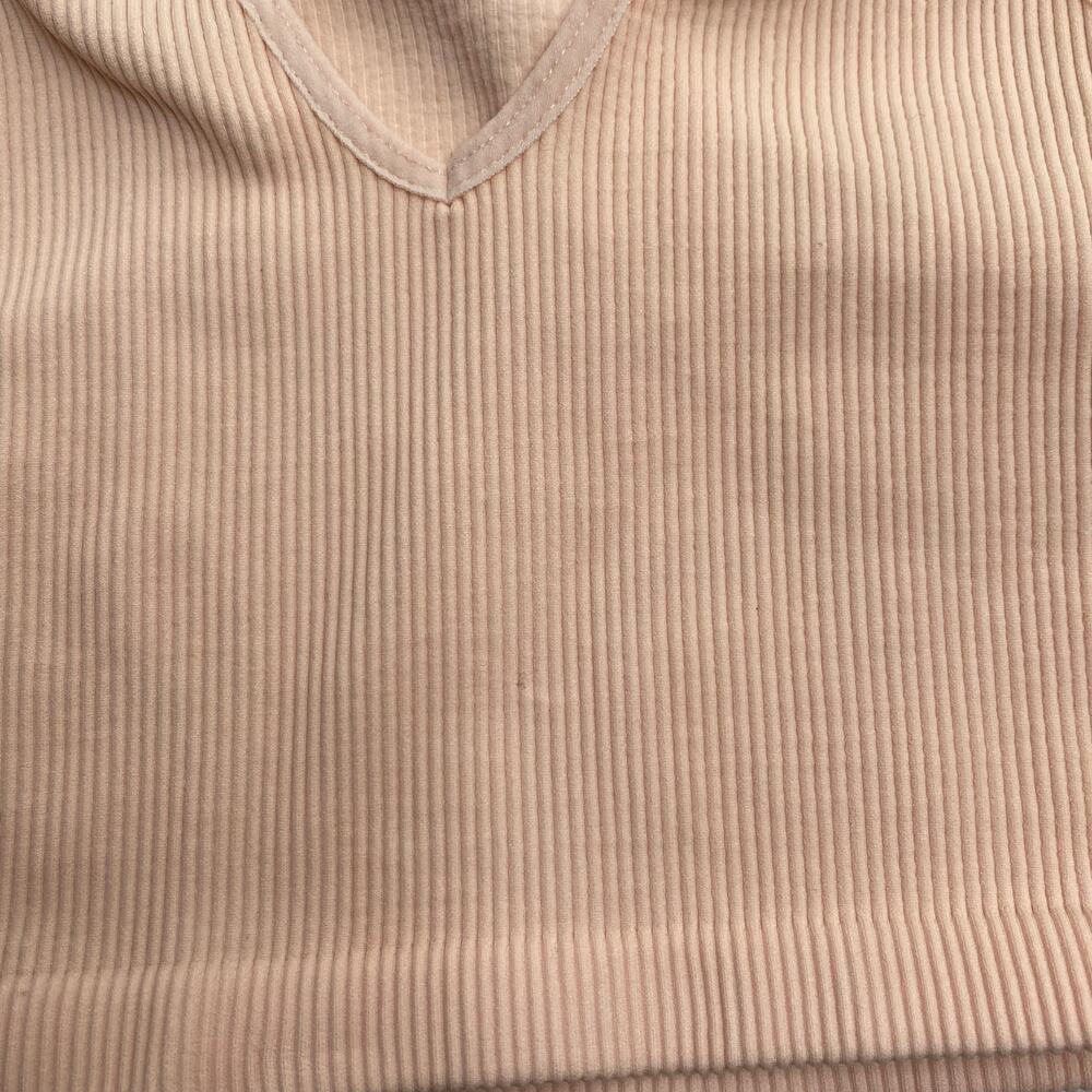 Free People Movement Nude Tan Free Throw Ribbed Crop Tank Top Size Small - Picture 6 of 10